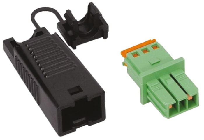 Wago Dişi 2 Kutuplu Sünmez Konnektör Muhafazası, Bükülme Önleyici, 25A, 400 V