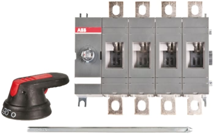 ABB 4P Pole Isolator Switch - 200A Maximum Current, 144kW Power Rating, IP65