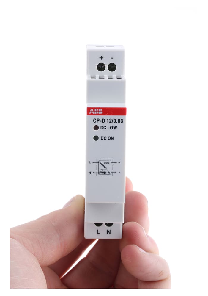 12V dc CP-D DIN Ray Pano Montaj Güç Kaynağı CP-D, 12V dc / 12V dc, 830mA 10W, Anahtarlama Modu