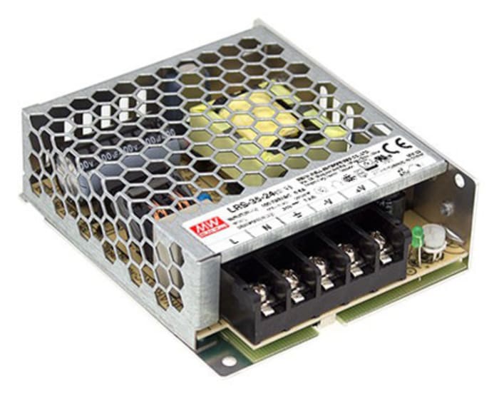 Mean Well, 36W SMPS (Anahtarlamalı Güç Kaynağı), 1 Çıkışlı, 1A