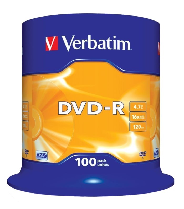Verbatim DVD-R 100lü 4,7 GB 16X Boş DVD