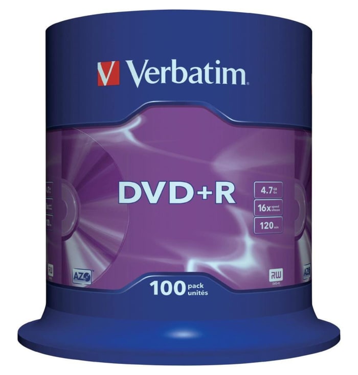 Verbatim DVD+R 100lü 4,7 GB 16X Boş DVD