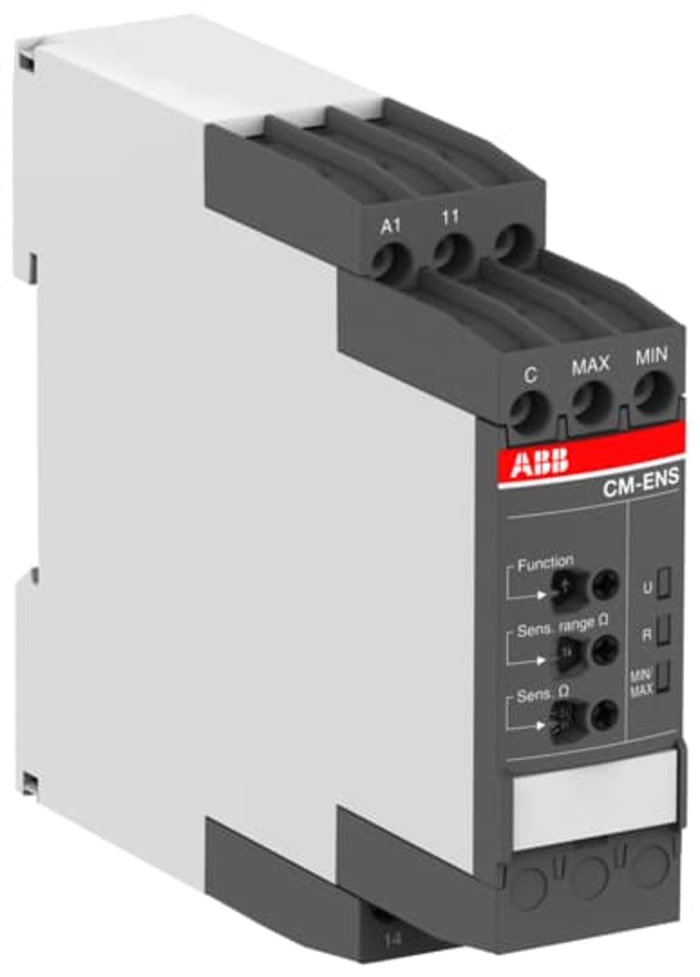 ABB CM-ENS Series Liquid Level Relay - DIN Rail, 24 → 240 V ac/dc 1 Voltage Input SPDT Relay