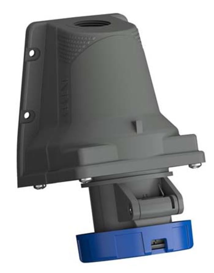 ABB Endüstriyel Fiş / Priz, Priz, 2P+E, 230 V, 16A, Duvara Monte, Mavi, IP67, Easy & Safe Serisi