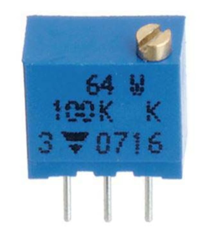 TT Electronics/BI Kesici, Kırpıcı Potansiyometre 100Ω, 12 Dönüşlü, Üstten Ayarlı, 0.25 W @ 85 °C