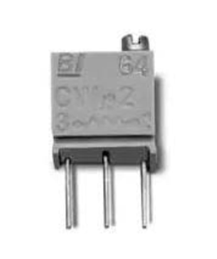 100kΩ, Through Hole Trimmer Potentiometer 0.25 W @ 85 °C Top Adjust TT Electronics/BI, 64