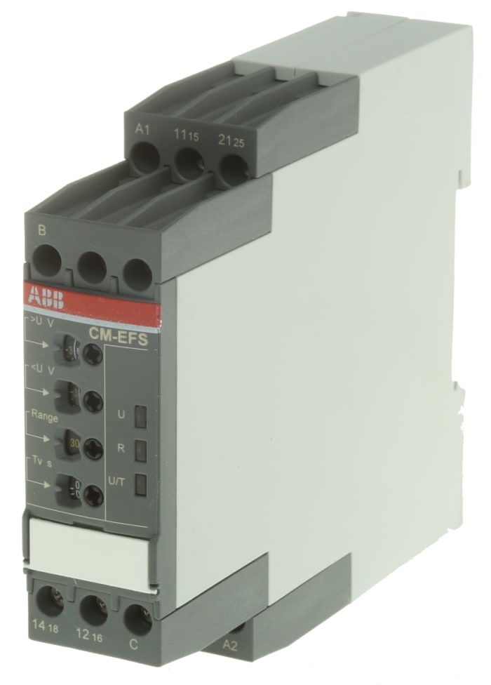 ABB Kontrol Rölesi, DPDT, Gerilim, Tek Fazlı, Besleme Gerilimi: 24 → 240 V ac/dc