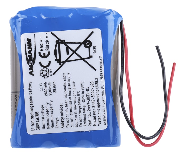 Ansmann, 11,1V Lityum Şarj Edilebilir Pil