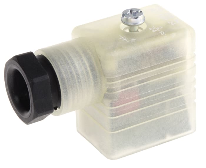 Hirschmann GML 2P+E DIN 43650 B, Female Solenoid Valve Connector,  with Indicator Light, 24 V ac/dc Voltage