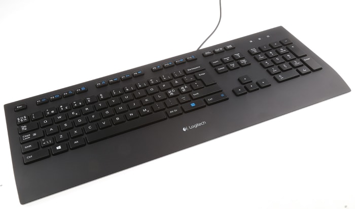 Logitech Kablolu USB Klavye, QWERTY (İsveççe)