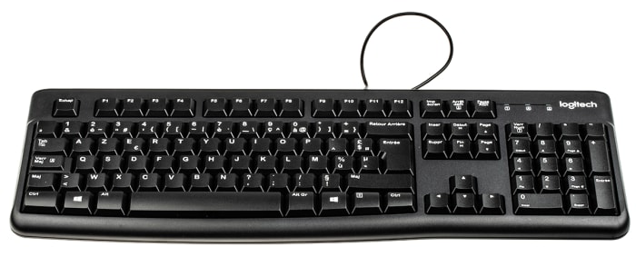 Logitech Kablolu USB Klavye, AZERTY