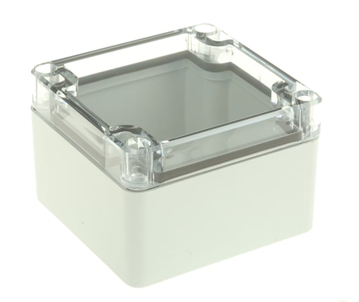 Fibox Transparent Polycarbonate Enclosure, IP66, IP67, 82 x 80 x 55mm