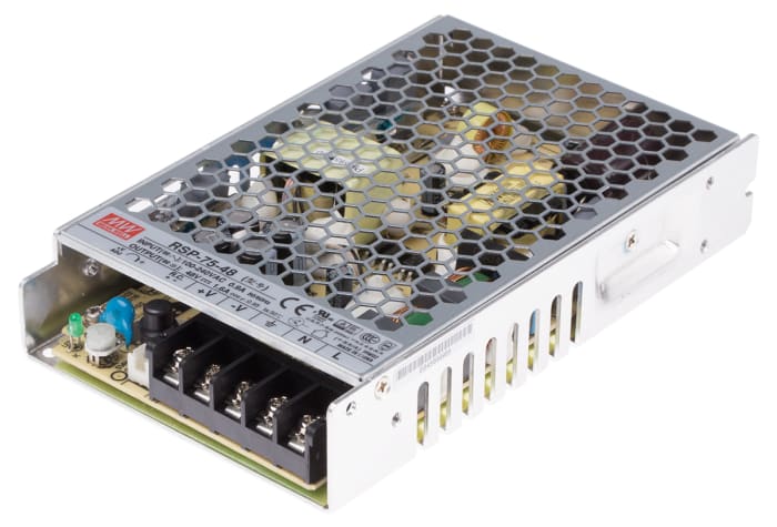 Mean Well Switching Power Supply, RSP-75-48RS, 48V dc, 1.6A, 76.8W, 1 Output, 120 → 370 V dc, 85 → 264 V