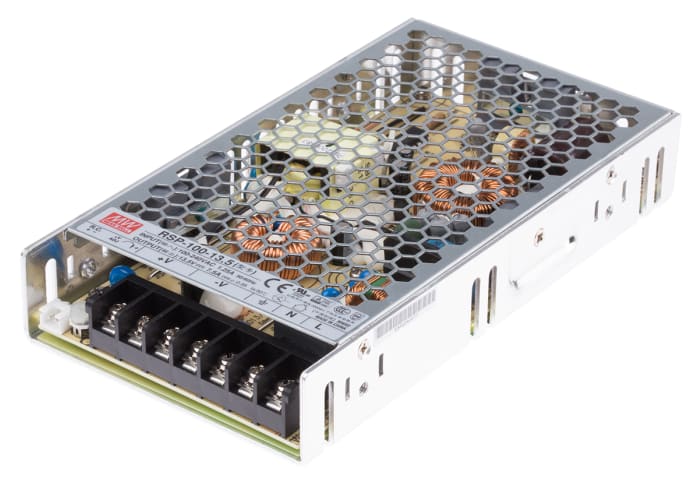 Mean Well Switching Power Supply, RSP-100-13.5RS, 13.5V dc, 7.5A, 101W, 1 Output, 120 → 370 V dc, 85 →