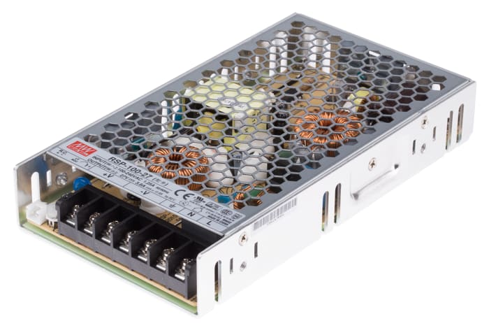 Mean Well Switching Power Supply, RSP-100-27RS, 27V dc, 3.8A, 102.6W, 1 Output, 120 → 370 V dc, 85 → 264