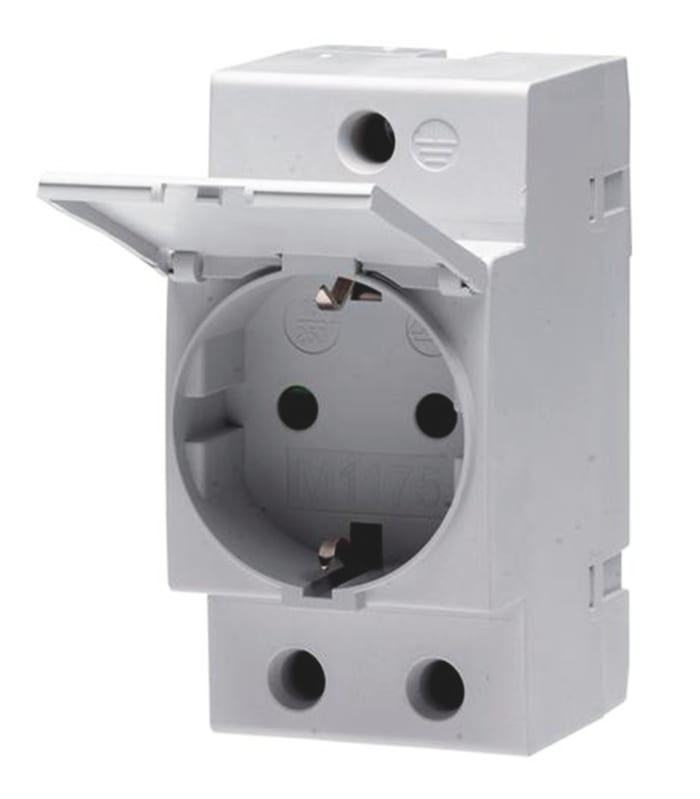 German Schuko Din Rail Socket IP30 cover