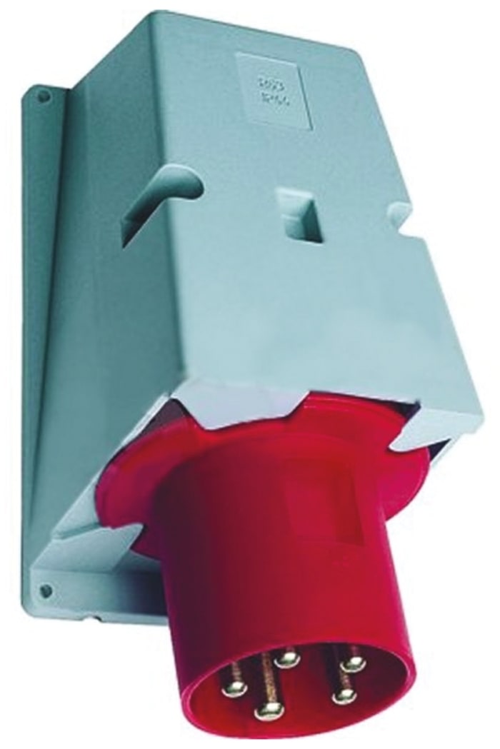 ABB Endüstriyel Fiş / Priz, Fiş, 3P+N+E, 415 V, 63A, Panoya / Panele Monte, Kırmızı, IP44, Tough & Safe Serisi