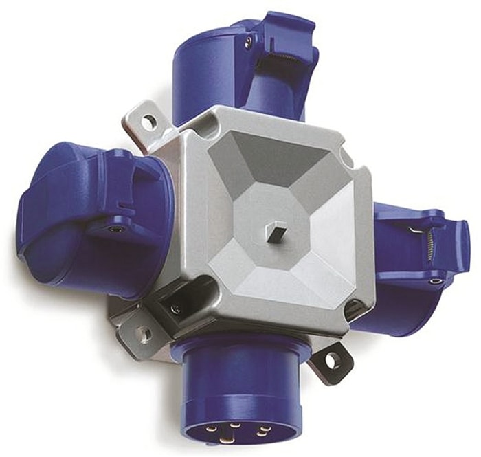 ABB Priz Adaptör 2P+E Fiş - 3 x 2P+E Priz, Adaptör, 200 → 250 V, 16A