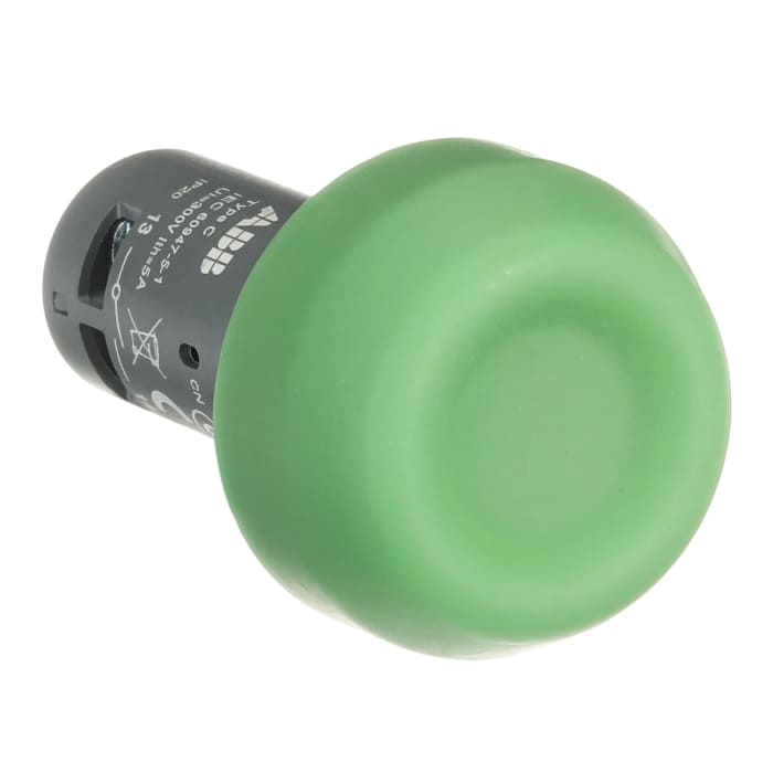 ABB Compact Series Push Button, Panel Mount, 22mm Cutout