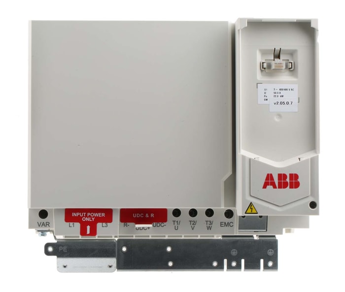 ABB ACS480 İnverter Sürücü, 3 Fazlı, 22 kW, 380 → 480 V, 48 A, Pump & Fans İle Kulanım, 48 → 63Hz
