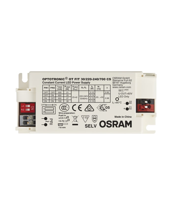 Osram LED Driver, 42V Output, 29.4W Output, 500mA Output
