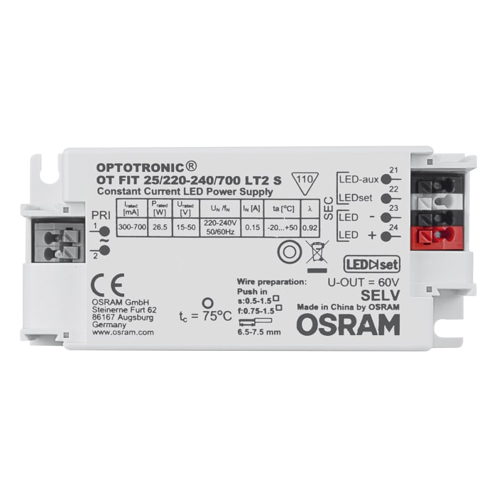 Osram LED Driver, 42V Output, 29.4W Output, 500mA Output