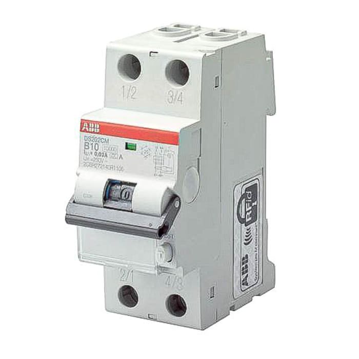 ABB RCBO, 32A Current Rating, 2P Poles, Type C