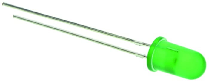 Kingbright L-7143SGC Yeşil LED 568 nm, Yuvarlak Mercekli, İğne Bacaklı 5 mm (T-1 3/4)