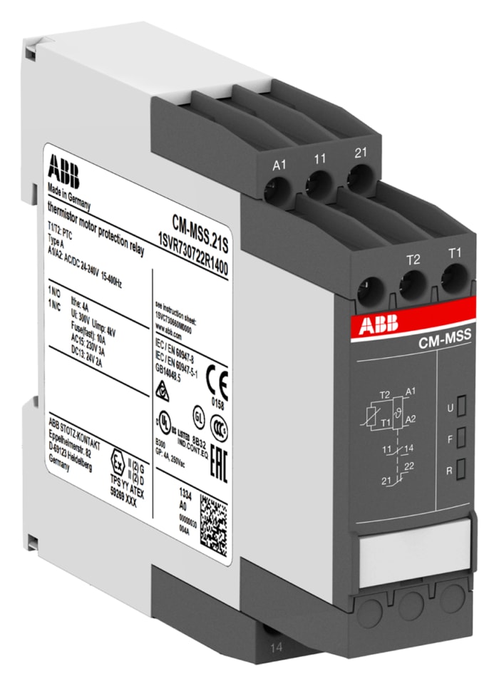 ABB Temperature Monitoring Relay, SPDT, DIN Rail
