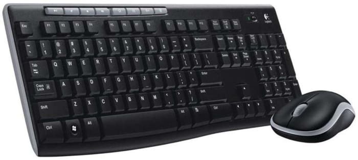Logitech MK270 Siyah (Klavye), Siyah/Gri (Fare) Kompakt Klavye, QWERTY (Birleşik Krallık)