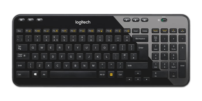 Logitech K360 Kablosuz Siyah Kompakt Klavye, QWERTY (Birleşik Krallık)