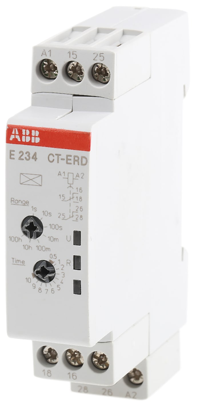ABB Zaman Rölesi, DPDT, 2 Kontaklı, Tekli, SPDT, 24 → 240 V ac, 24 → 48 V dc