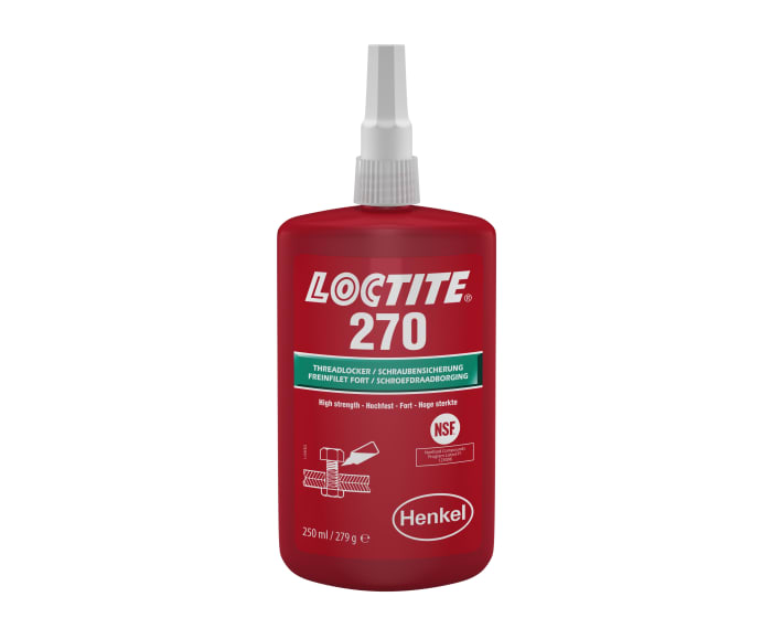 Loctite 270 Yeşil Boru ve Dişli Sızdırmazlık Ürünleri, Sıvı 250 ml Şişe, Diş Tutma Uygulamaları İçin