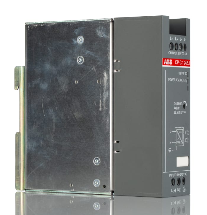 ABB CP-C.1 Switch Mode DIN Rail Power Supply, 85 → 264V ac ac, dc Input, 24V dc dc Output, 5A Output, 120W