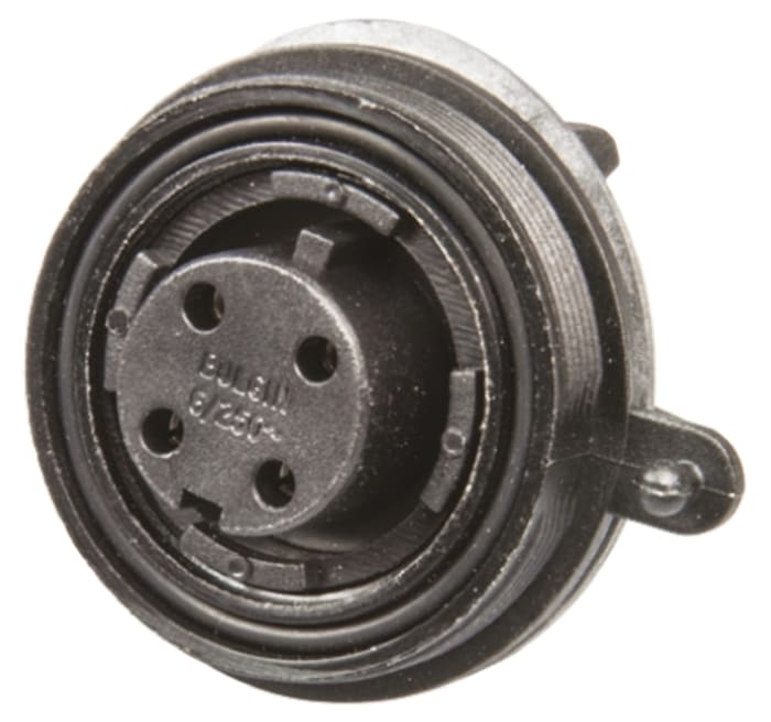 IP68 4 way jam nut chassis socket,6A