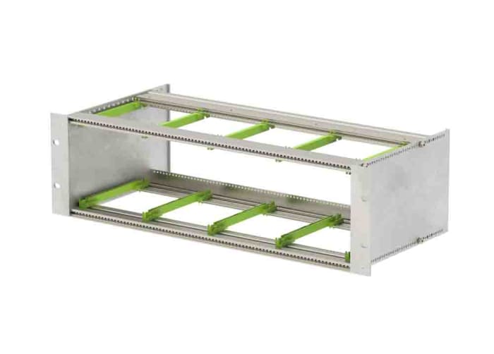 Bopla Interzoll Series 3U Aluminium Subrack, 84HP, 218mm Depth