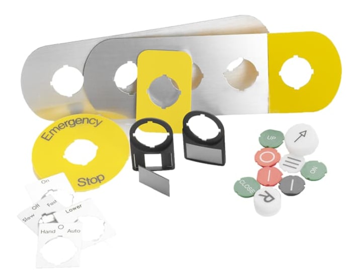 ABB Legend Plate for Use with CP1, CP2, CP3, CP4, M2SS1, MP1, MP2, MP3, MP4, Off - Hot Insert - SM