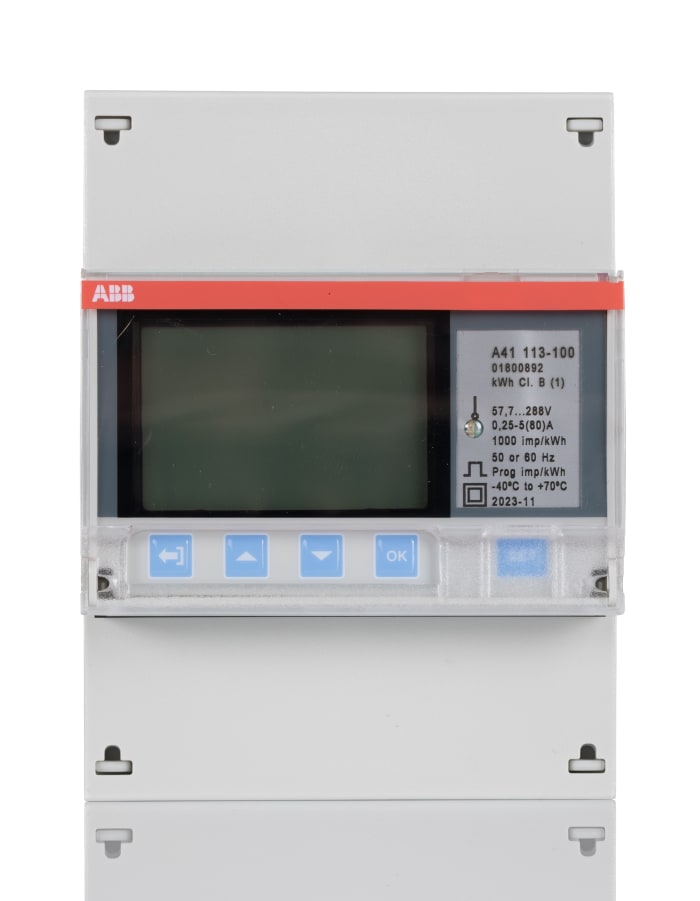 ABB 1 Phase LCD Energy Meter, Type Direct Connected