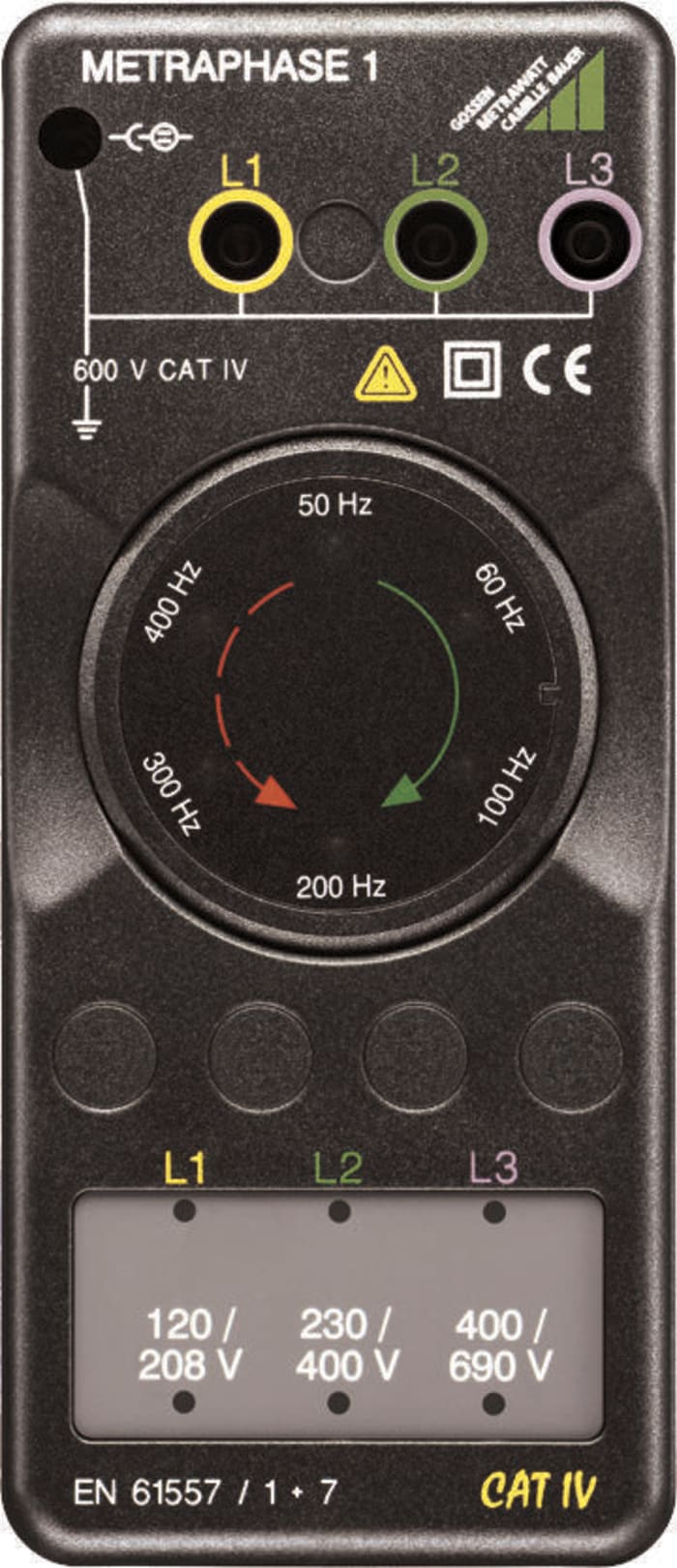Gossen Metrawatt M620A Faz Sırası Ölçer - Faz Sırası Test Cihazı, LED Ekranlı, 410Hz, 690V