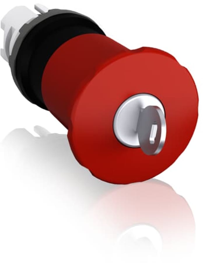 ABB Key Release Emergency Stop Push Button, Panel Mount, 22.5mm Cutout