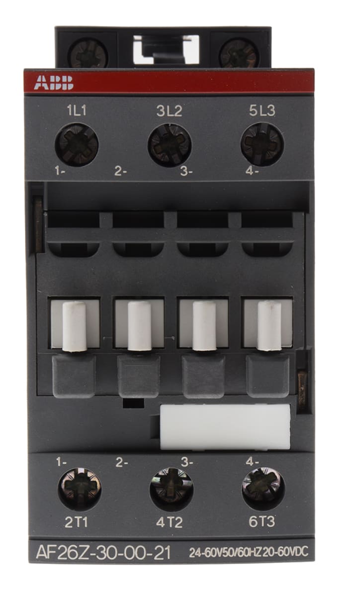 AF26Z AF Aralığı Kontaktör, 3 Kutuplu, 17 A, 11 kW, Bobin Gerilimi: 60 V dc