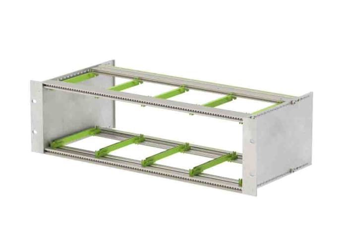 Bopla Interzoll Series 3U Aluminium Subrack, 84HP, 218mm Depth