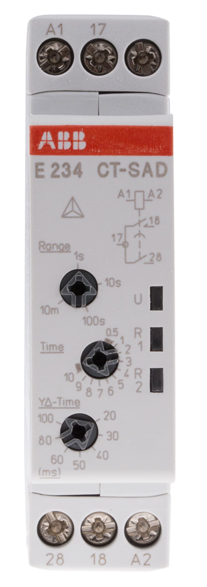ABB Zaman Rölesi, DPNO, 2 Kontaklı, Tekli, SPDT, 24 → 240 V ac, 24 → 48 V dc