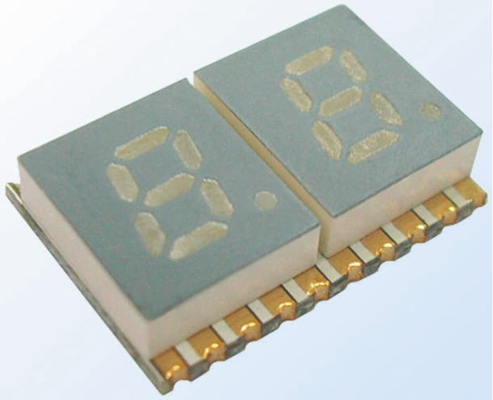 Kingbright KCDC03-106 2 Dijit 7 Segment LED Display (Gösterge), CC, Turuncu 46 mcd, RH DP 7.6mm