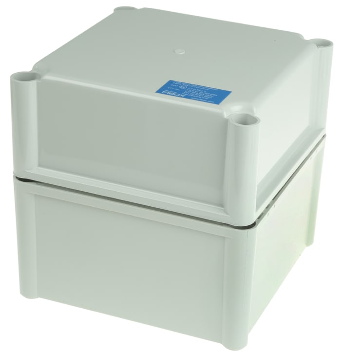 Fibox FEX Series Grey Polycarbonate Enclosure, IP54, Grey Lid, 188 x 188 x 180mm