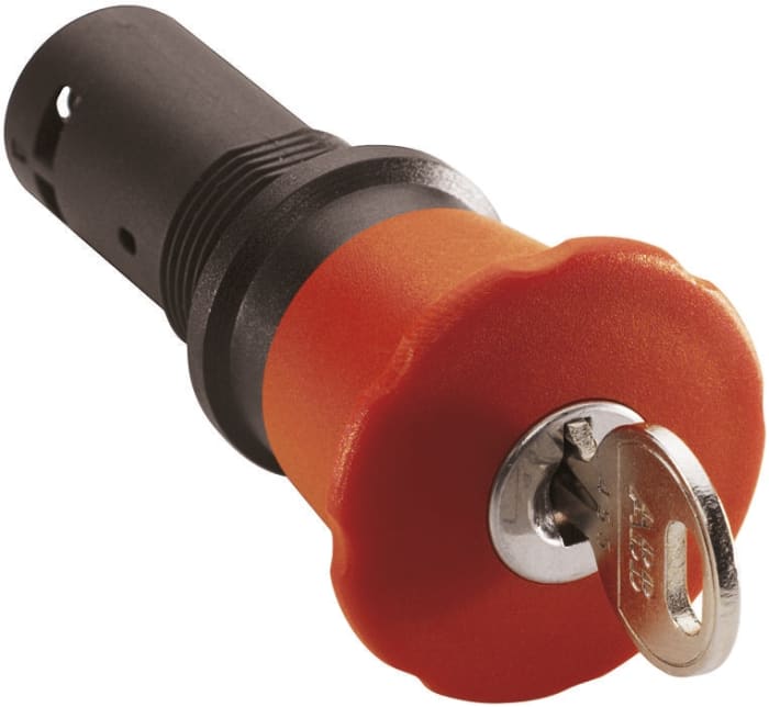 ABB Kompakt Acil Stop Butonu, Kırmızı, Mantar Başlı, 30mm, Kilitli