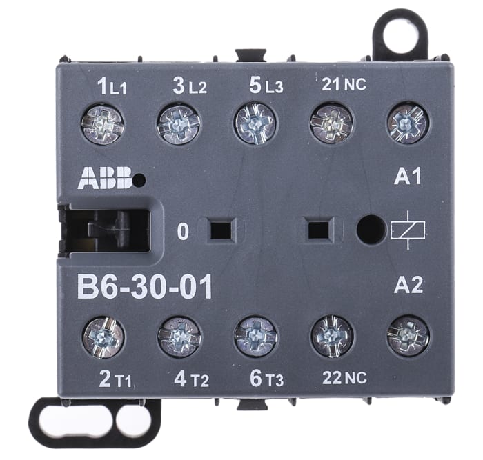 ABB B Series Contactor, 230 V ac Coil, 3-Pole, 9 A, 4 kW, 3NO, 690 V ac