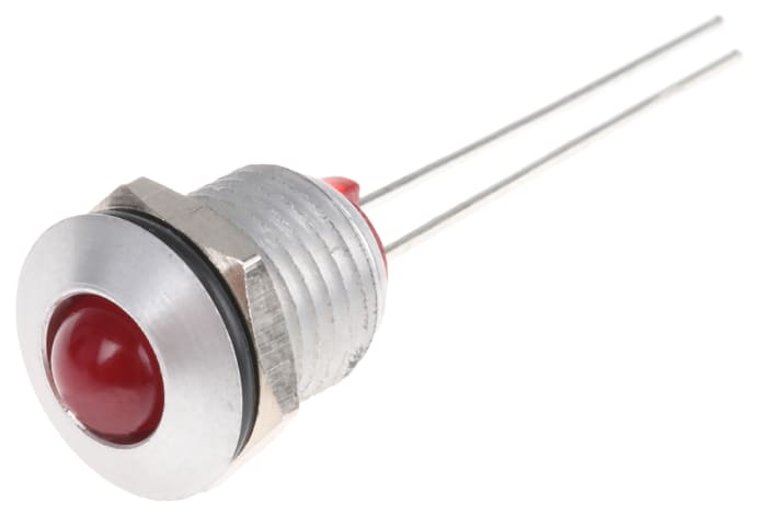 İndikatör Lamba/Sinyal Lambası, LED Lambalı, Kırmızı, Çıkıntılı, 2 V dc, 5 mm, 8mm, İğne Ayaklı