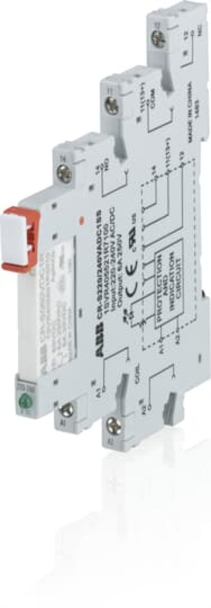 ABB CR-S 1 Pin 220 → 240V ac/dc DIN Rail Relay Socket, for use with CR-S Interface Relay