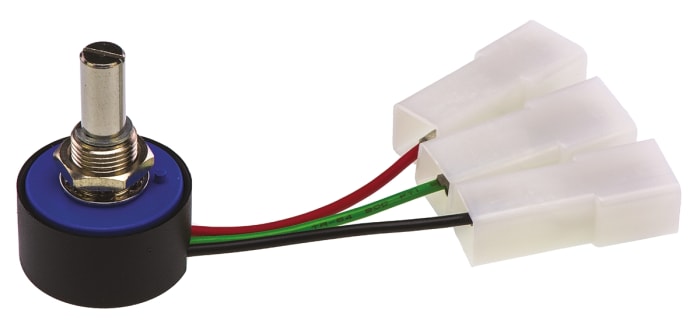 Vishay 357 Serisi İletken Plastik Potansiyometre, 6,35 mm Şaftlı Sürekli Dönüşlü, Maks. Direnç 2kΩ, ±20%, 1W